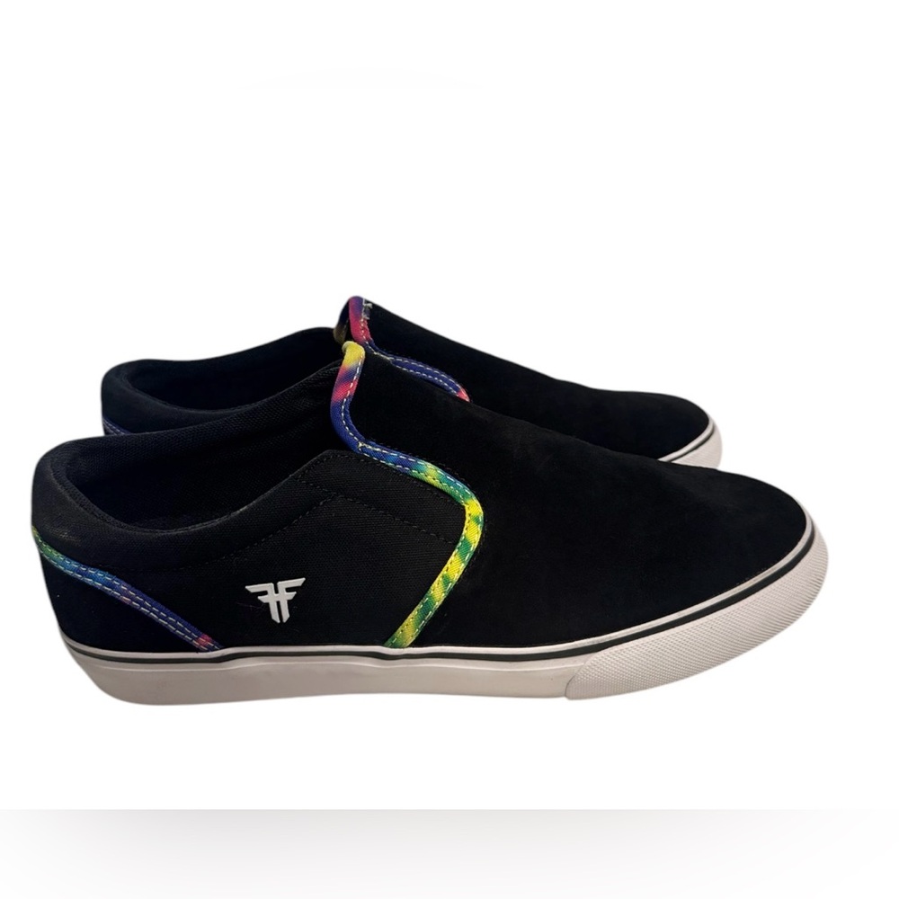 Fallen Easy Suede & Canvas Men’s Black & Tye Dye Shoes Size 11